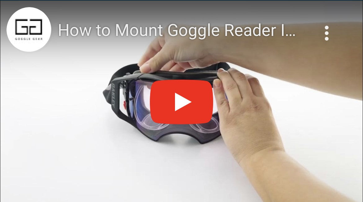 Load video: Short clip showing how to mount your goggle reader insert into goggles.